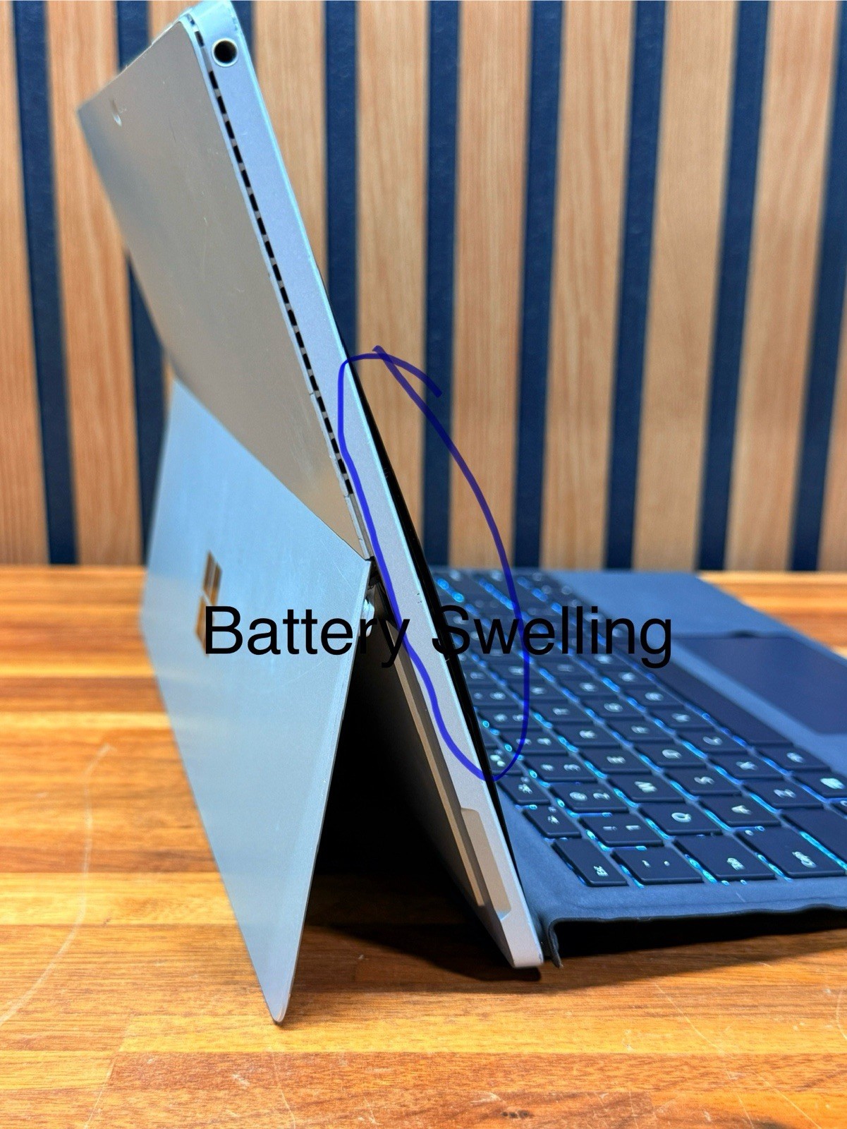 Microsoft Surface Pro 4 i7 8GB 256GB W11 Pro Swollen Battery Keyboard Tablet