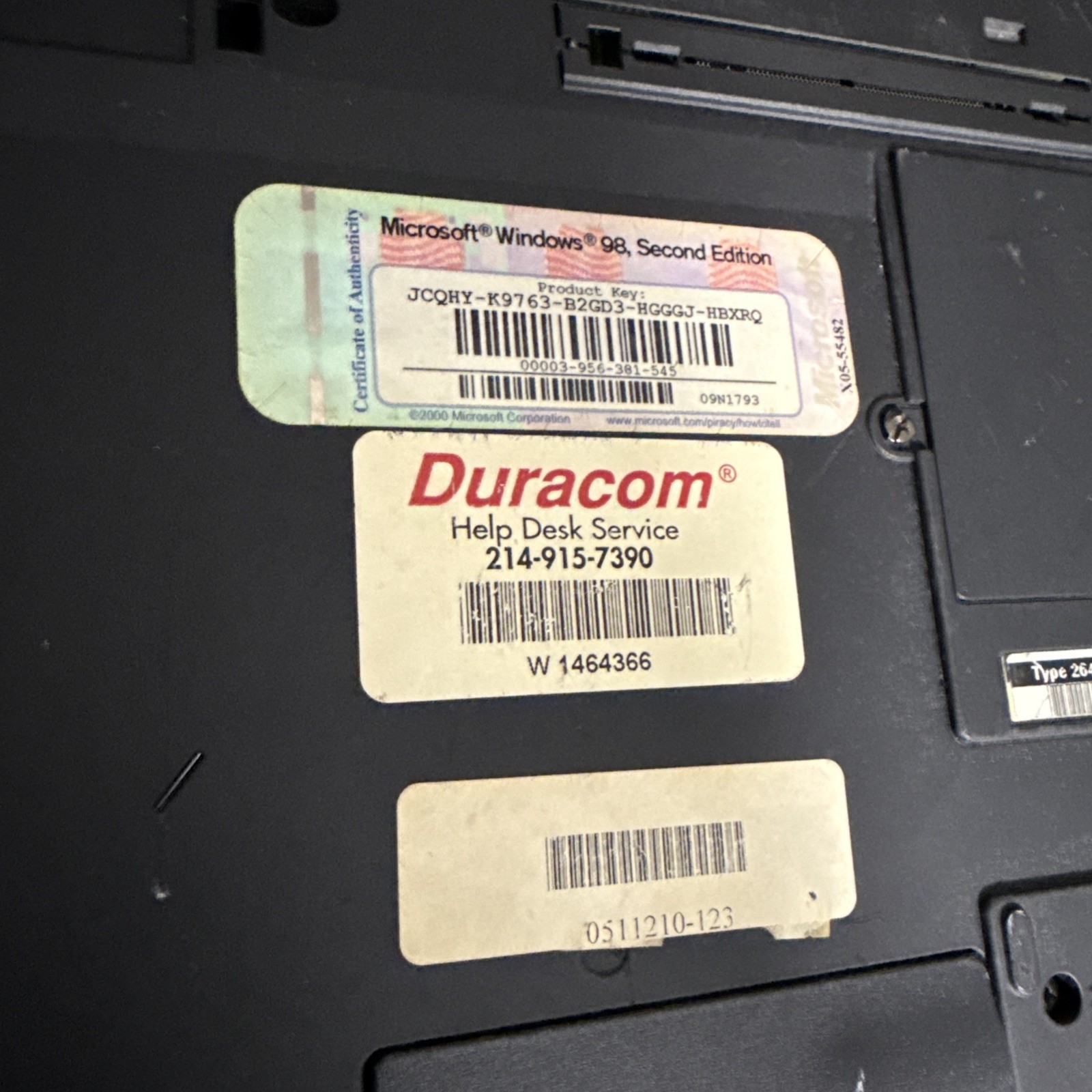 Vintage IBM ThinkPad Type 2647 Pentium III Laptop Windows 98/2000 For Parts