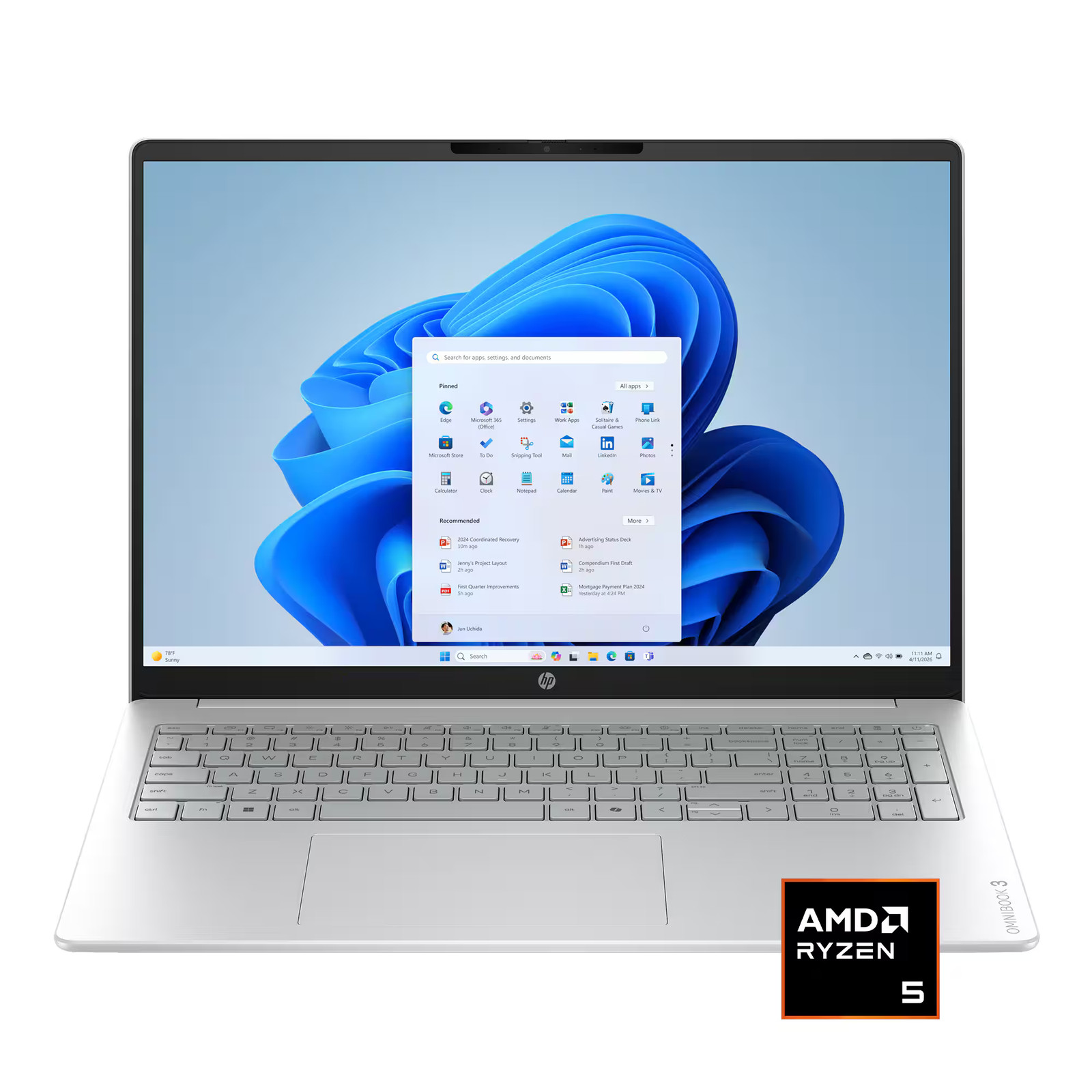 HP – OmniBook 3 – 16″ 2K Touchscreen Laptop – AMD Ryzen 5 40 – 16GB Memory – …