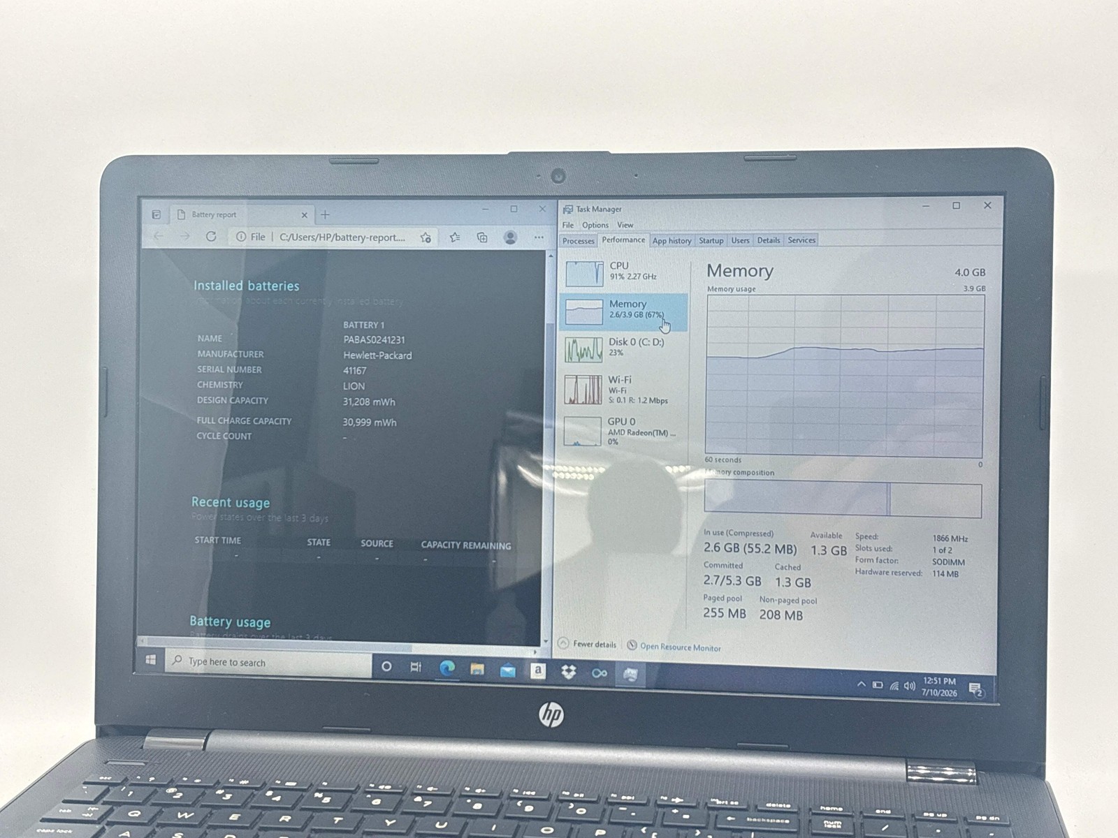 HP 15-bw011dx Black AMD A6-9220 4GB 500GB Laptop