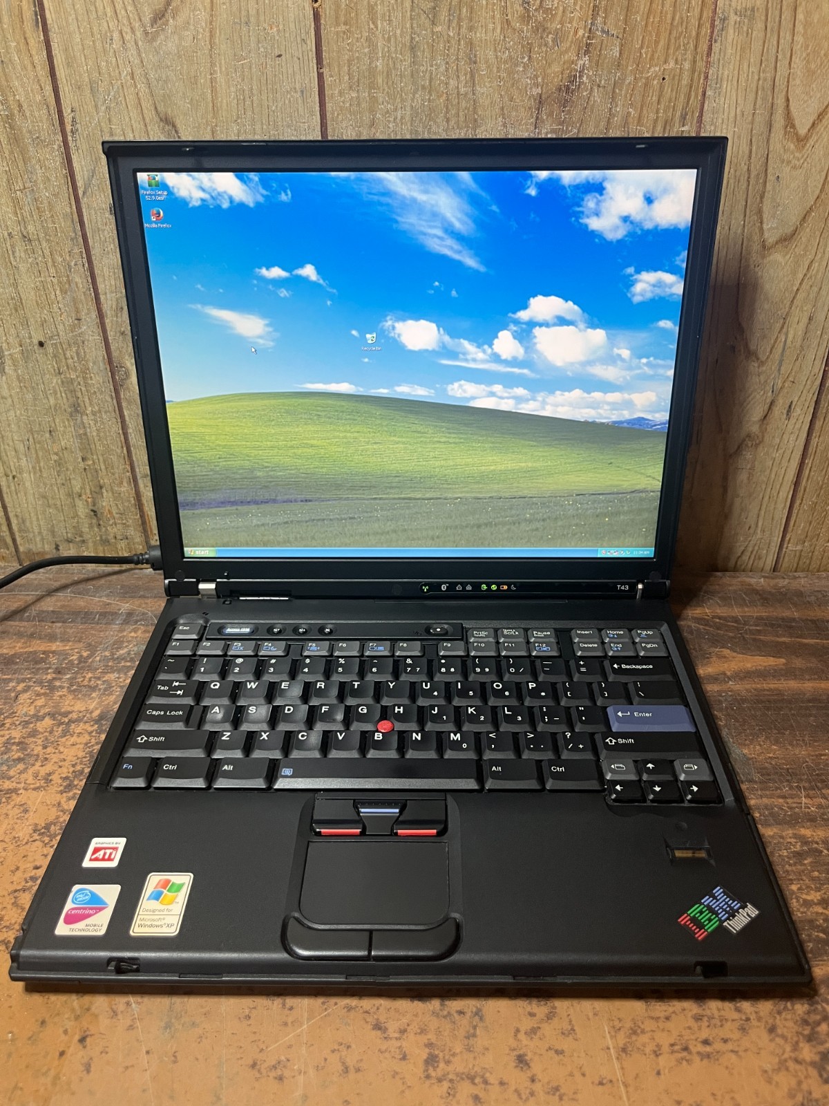 IBM Thinkpad T43 14″ XP PRO COLLECTOR Retro Vintage Laptop Intel ATI X300 SXGA+
