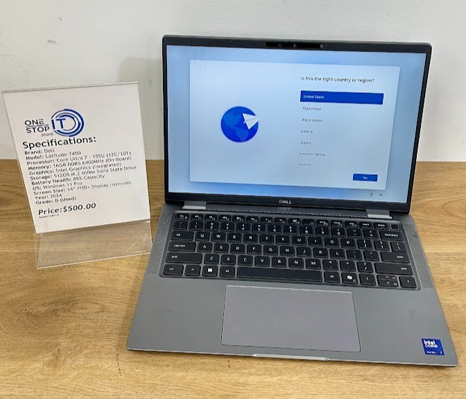 Dell Latitude 7450, Core Ultra 7 155U, 16GB DDR5, Intel Graphics, 512GB SSD 2024