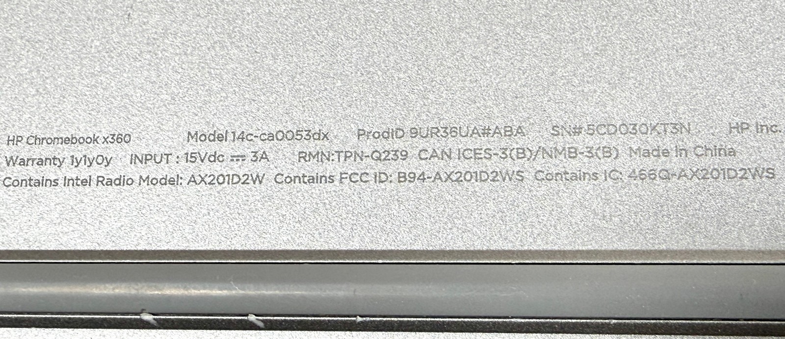 HP Chromebook x360 14c-ca0053dx 14″ Touch 2.1GHz i3-10110U 8GB RAM 64GB eMMC SSD