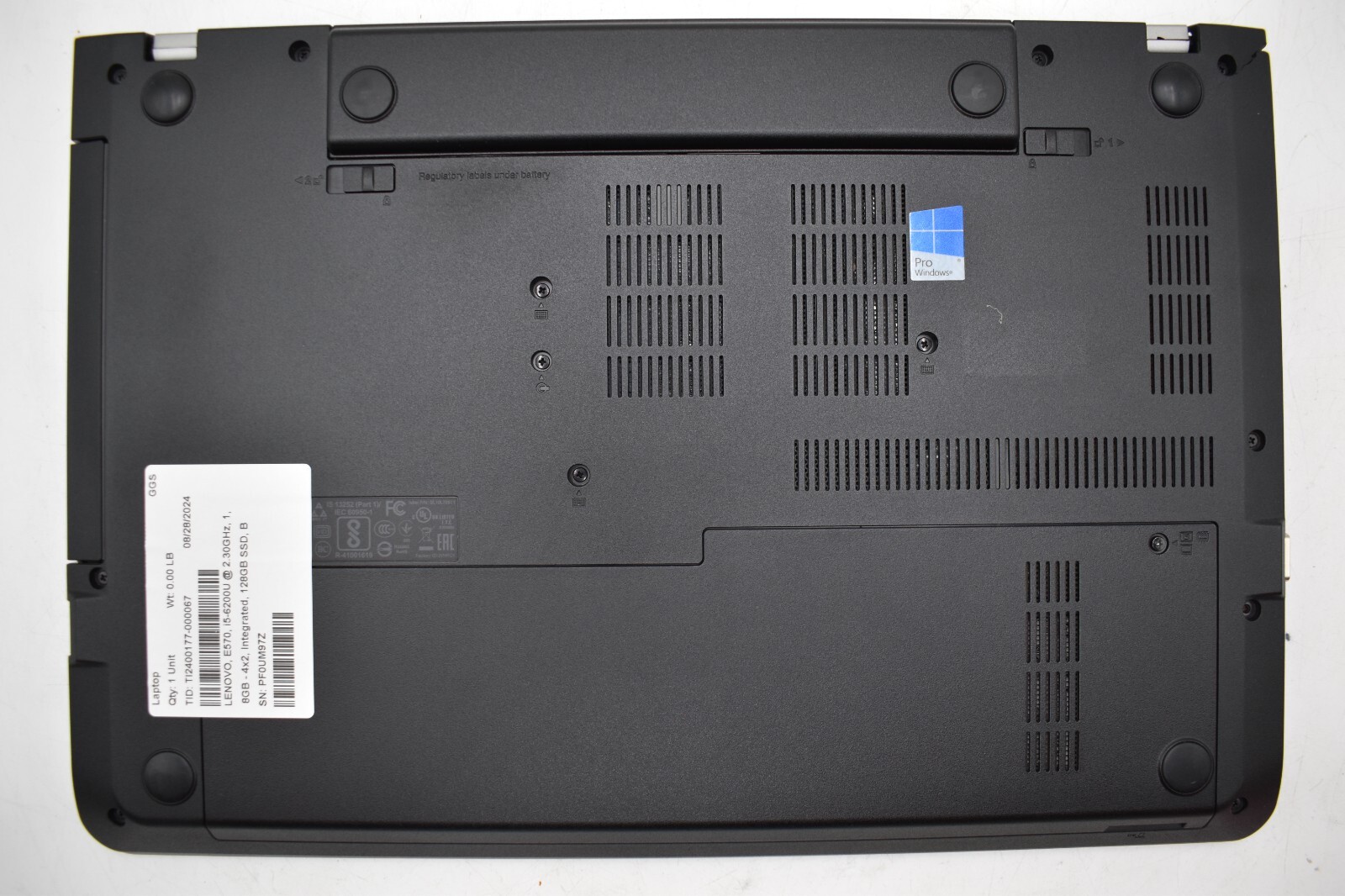 15.6″ Lenovo Thinkpad E570 Laptop i5-6200U 2.30GHz 8GB RAM 128GB SSD WIN10 *READ