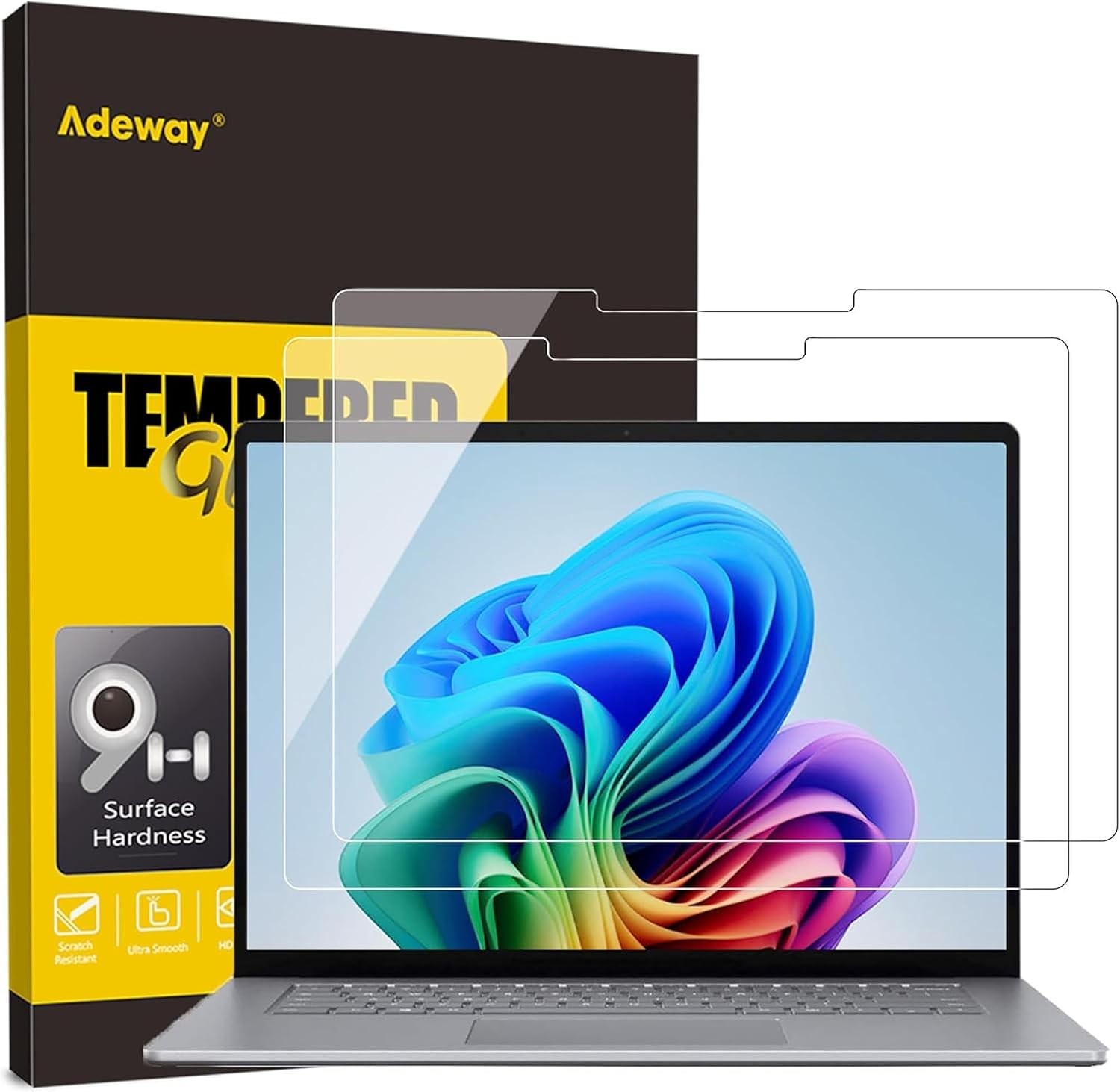 2-Pack Tempered Glass Screen Protectors for 13.8″ Surface Laptop 7 & 8