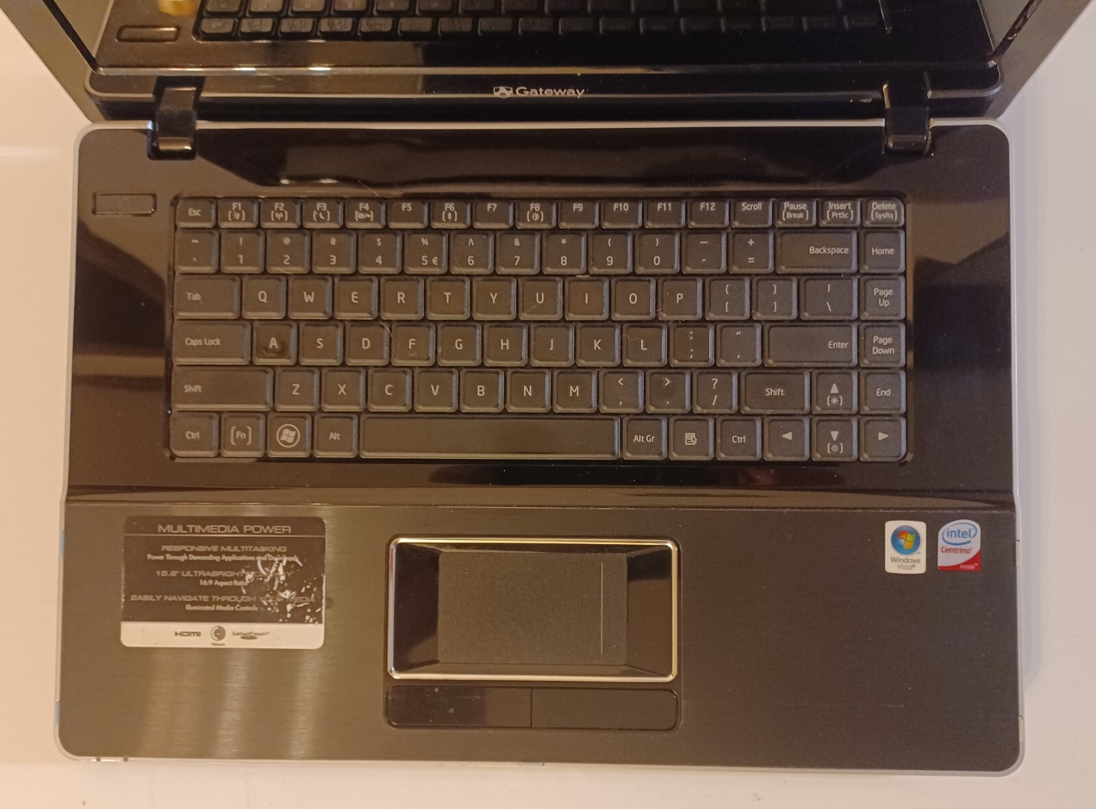 Gateway Model AJ2 15.8in Intel Duo T6400 2.00GHz 4GB Ram No OS/HDD Parts/Repair