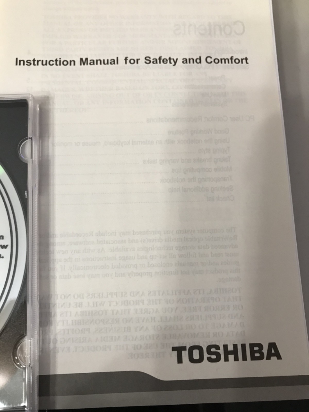 TOSHIBA SATELLITE LAPTOP/POWER CORD/EXTERNAL HARD DRIVE/WIRELESS # KEYPAD/+