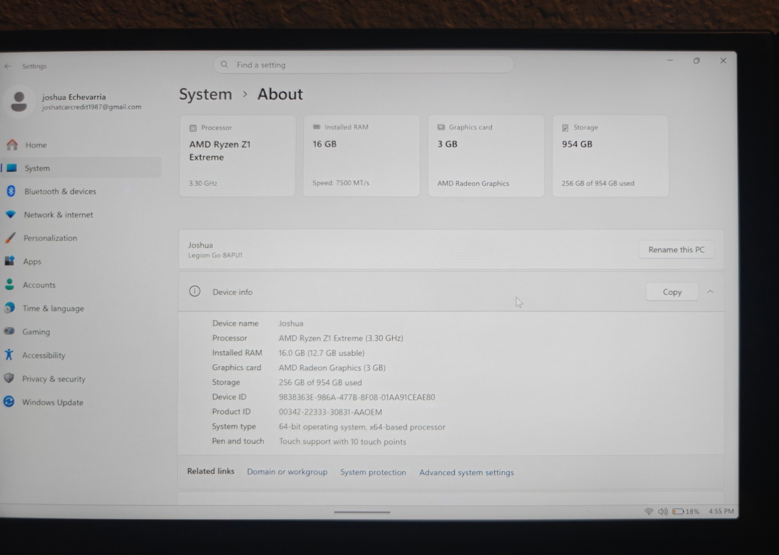 Lenovo Legion Go 8.8 in (1TB SSD, AMD Ryzen Z1 Extreme, 3.3GHz, 16GB RAM) Tested