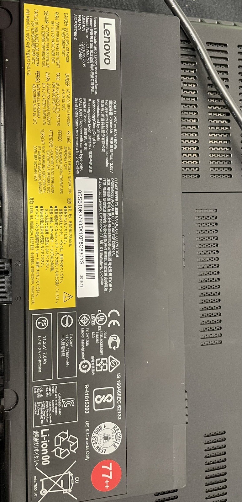 Lenovo ThinkPad P52 15.6″(512GB SSD, Intel Core i7-8750H, 2.60GHz, 8GB) Laptop
