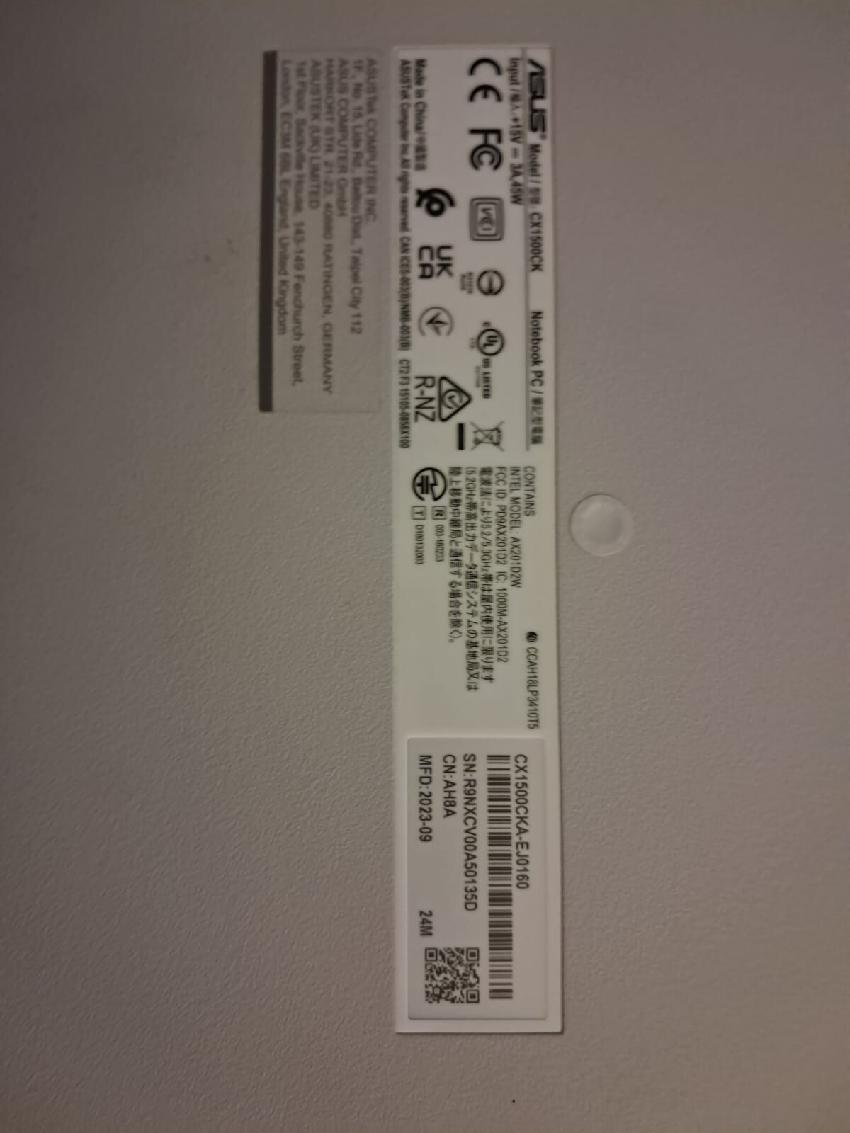 asus notebook laptop 128gb