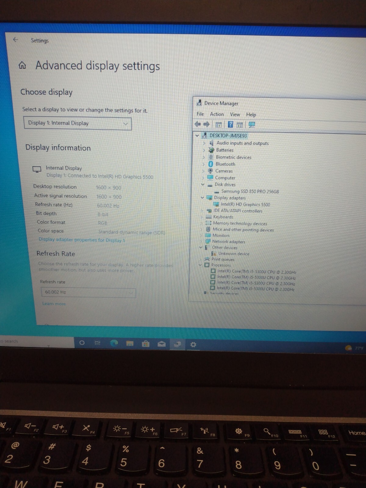 Lenovo ThinkPad T450 Laptop Intel Core i5-5300U 2.3GHz 16GB RAM 256GB SSD Win10P