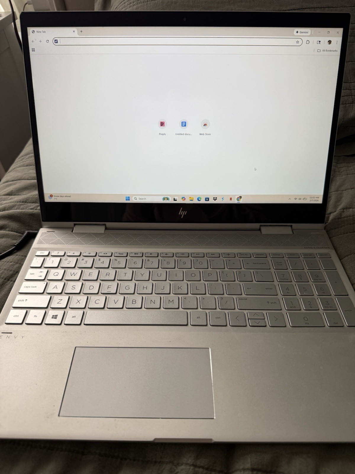 HP ENVY Silver Notebook/Laptop Windows 11 Home Built-in Webcam Microphone