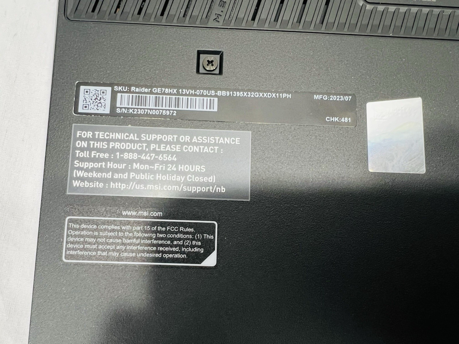 MSI Raider GE78 HX 17″ Gaming Laptop Intel i9 32GB RAM, 2TB SSD, RTX 4080