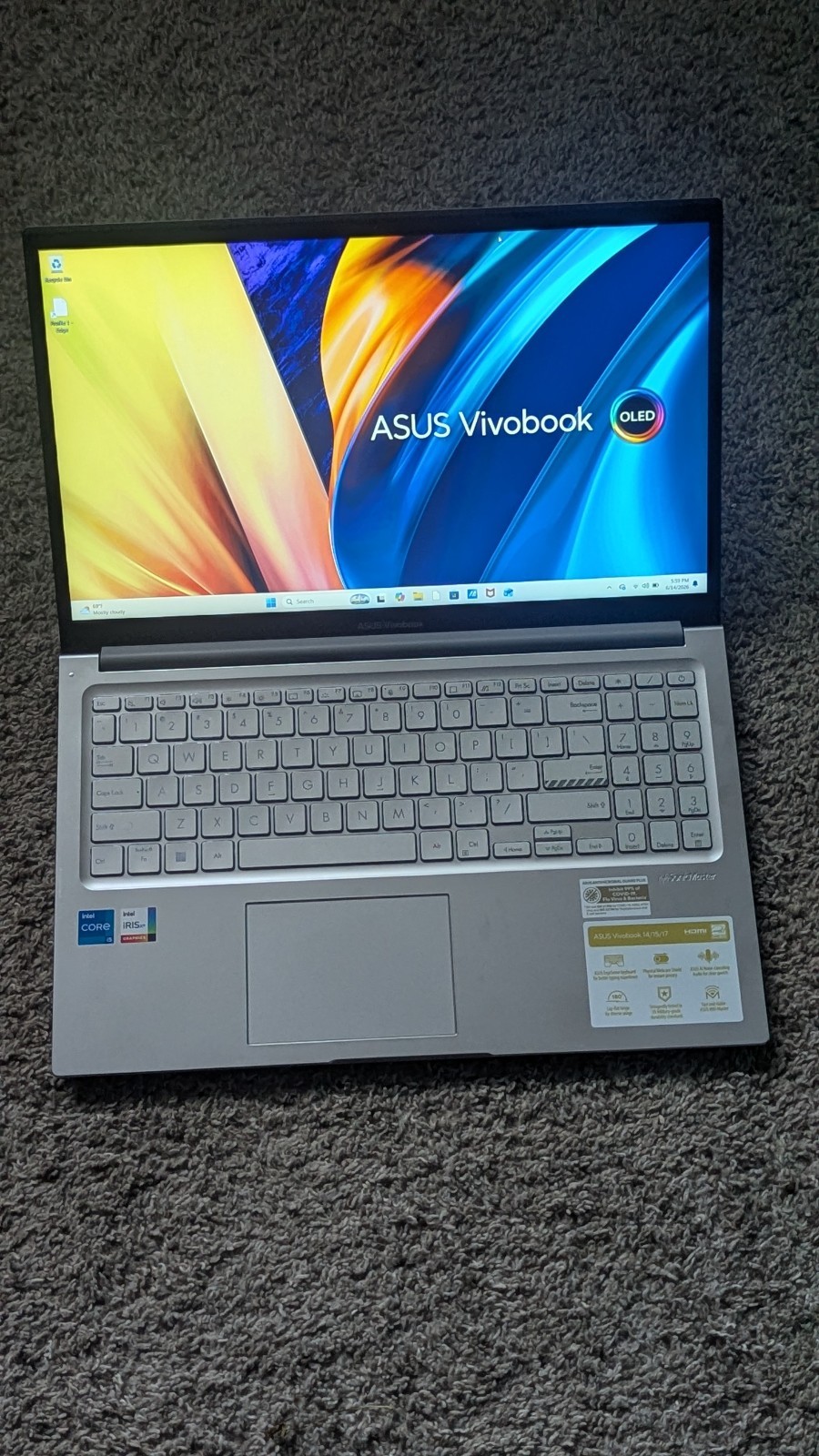 ASUS Vivobook 15.6″ Laptop i5-13thG 16GB RAM 512GB SSD M2 Solid+ Cargador