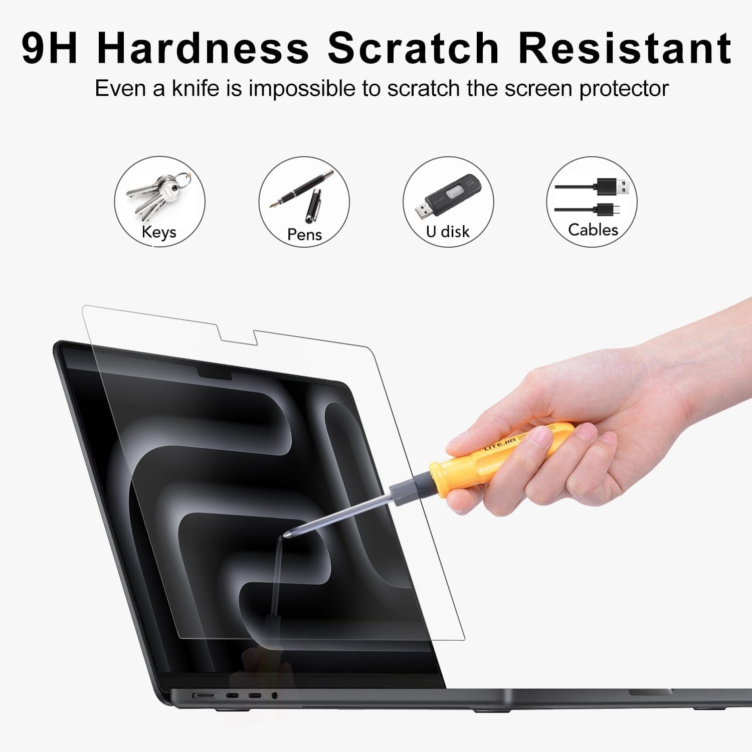 9H Tempered Glass 16″ Screen Protector for 2026 MacBook Pro 16.2 Inch Screen