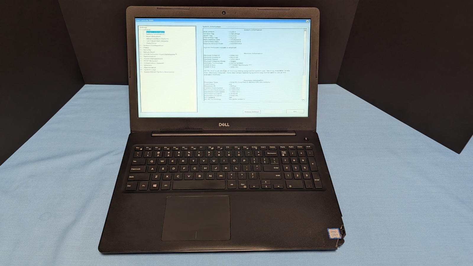 DELL LATITUDE 3590 – INTEL i5-8250U 8GB RAM 500GB COSMETIC ISSUES READ!