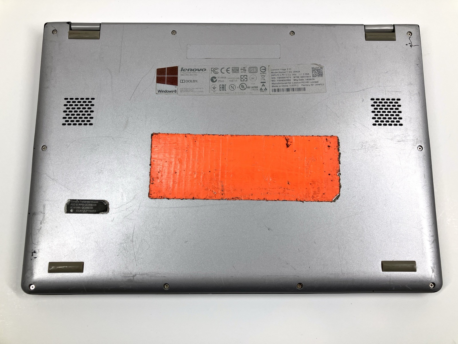Lenovo Yoga 2 11 FOR PARTS/REPAIR Core i3 1.5 GHz 4GB RAM 500GB HDD