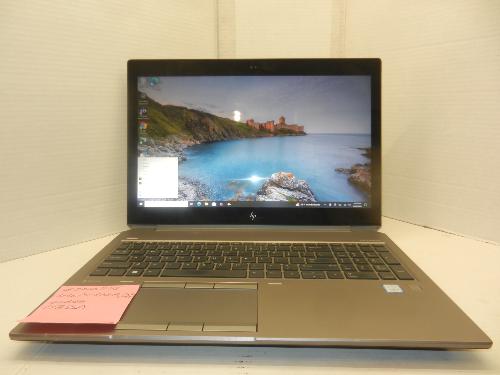 HP ZBOOK T-SCREEN 15.6″ CORE i7-8750H@2.3GHZ 16GB RAM 1TB SSD WINDOWS 10