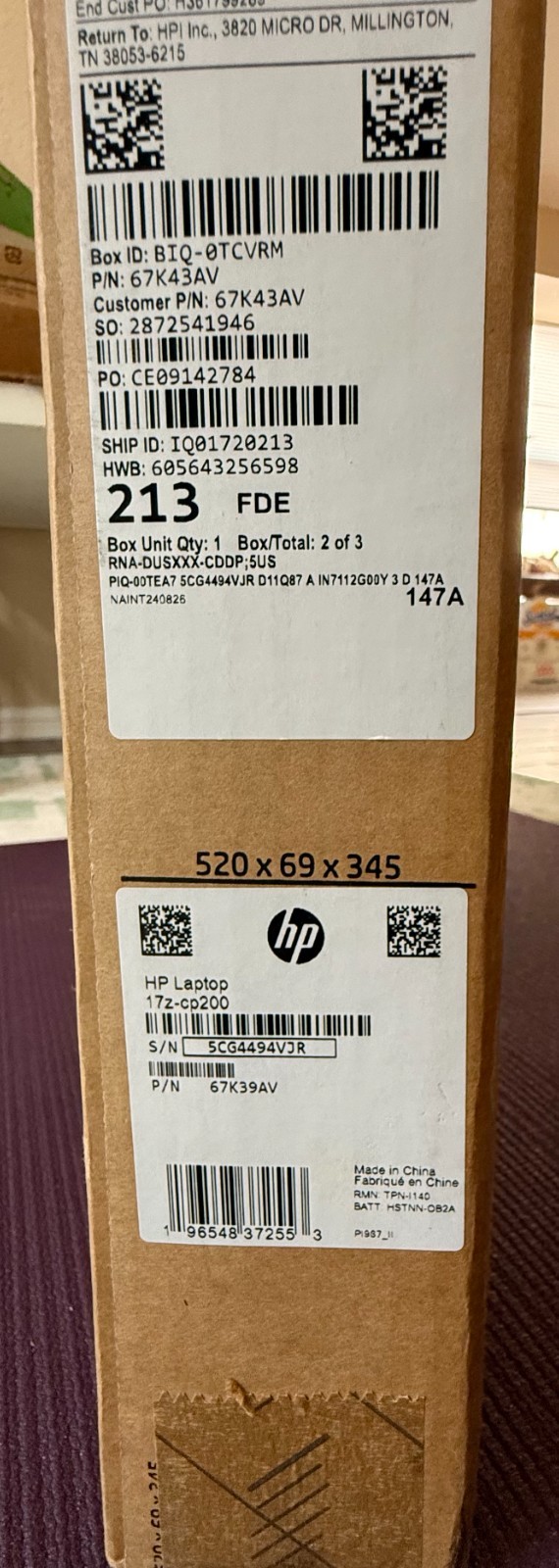 HP laptop 17z-cp200 128 GB SSD Windows 11 Home, AMD Athlon Gold 7220U