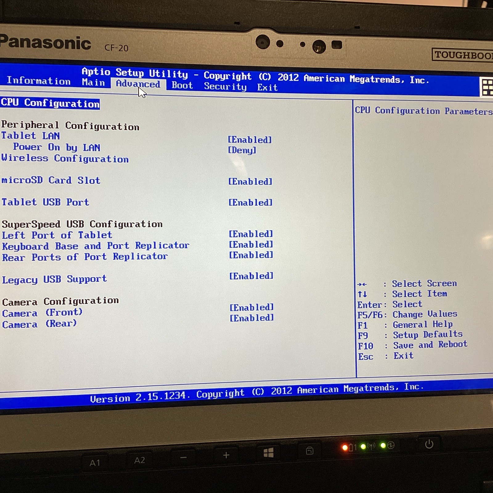 Panasonic ToughBook CF-20 | i5-7Y57 1.20GHz | 8GB Ram | 256GB | No OS/CHARGER