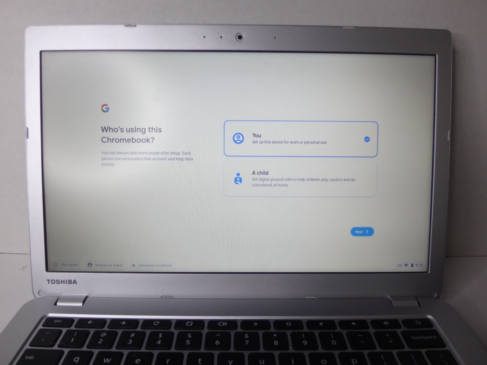 TOSHIBA Chromebook 2 CB30-B3122 PLM02U-00J008 Laptop TESTED / WORKING
