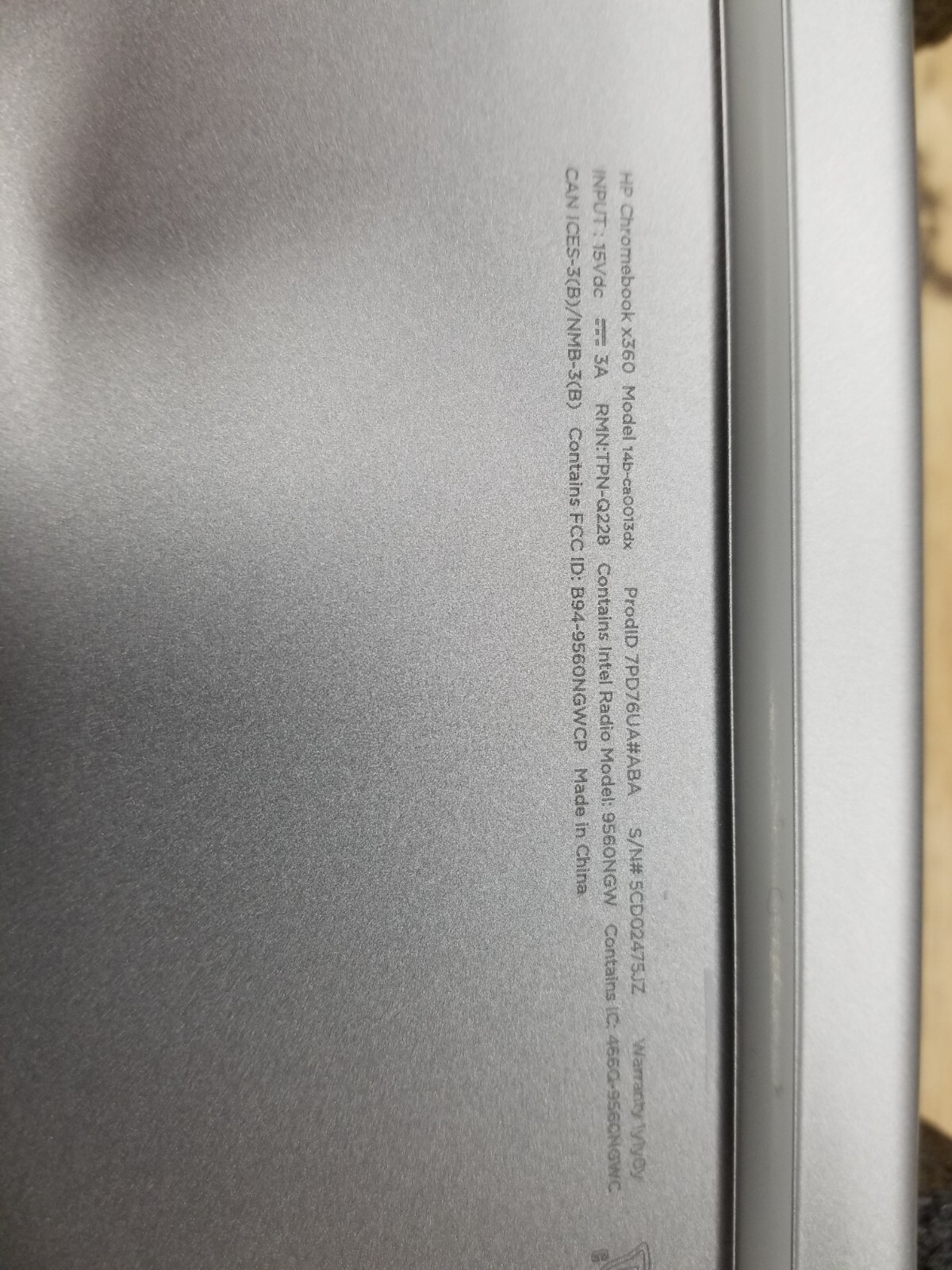 HP Chromebook 14-ca061dx – For Parts/Not Working (U44)