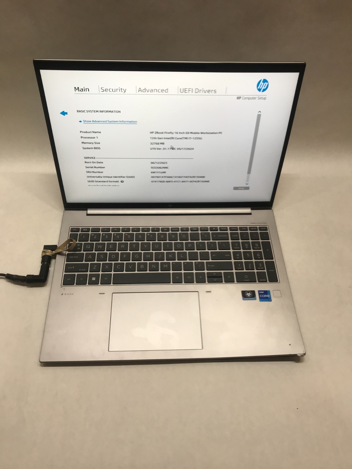 HP ZBook Firefly 16 G9 16″ Intel i7 12th Gen NO RAM NO SSD/OS For Parts READ -DW