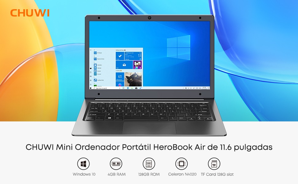 CHUWI HeroBook 14.1″ Windows 11 Laptop Intel N4020 6/8GB RAM 128/256GB SSD