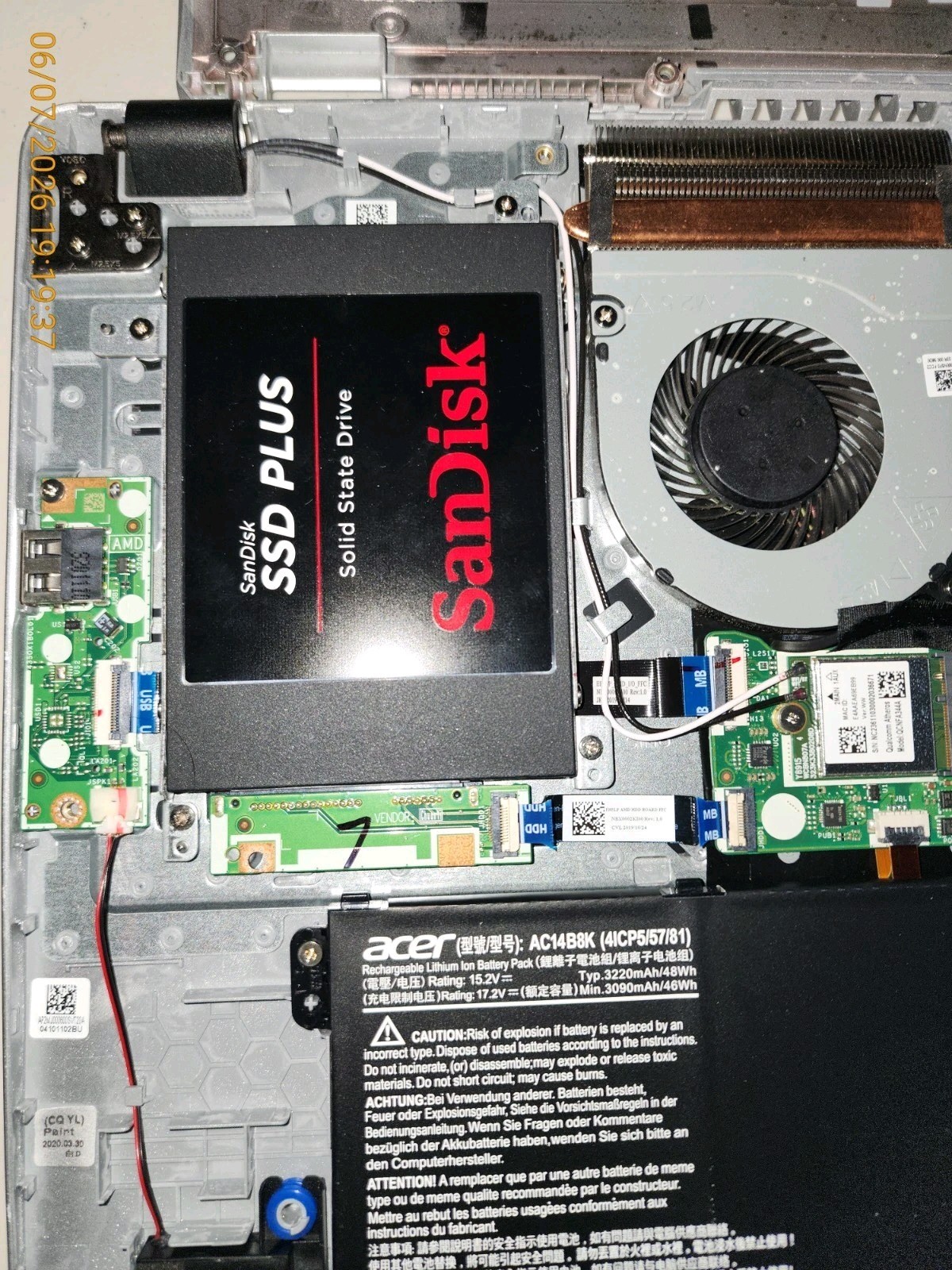 Acer Aspire 5 A515-43-R19L Ryzen 3 3200U – 4GB RAM – 500G NVMe/128G SSD – READ!