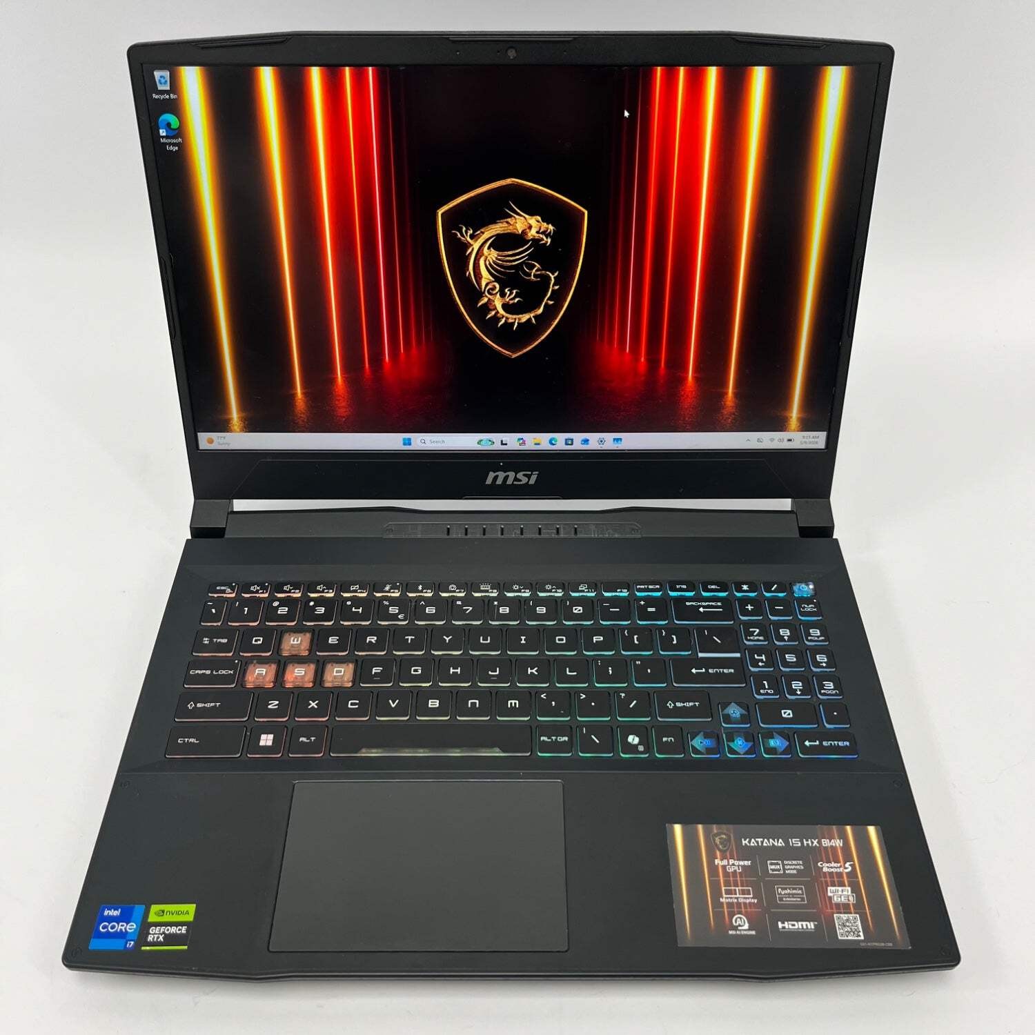 MSI Katana 15 HX 15.6″ i7-14650HX 2.2GHz 64GB RAM 4TB SSD GeForce RTX 5070
