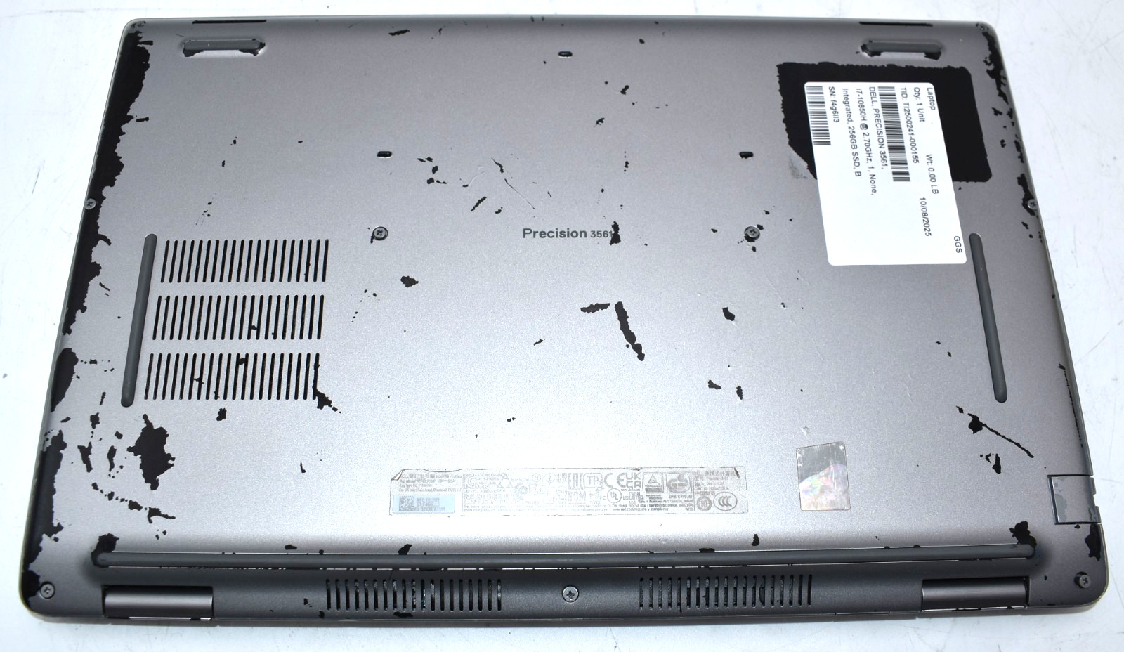 Dell PRECISION 3561 Laptop i7-11850H 2.50 16GB RAM 256GB SSD Win 11 Pro T600 CH
