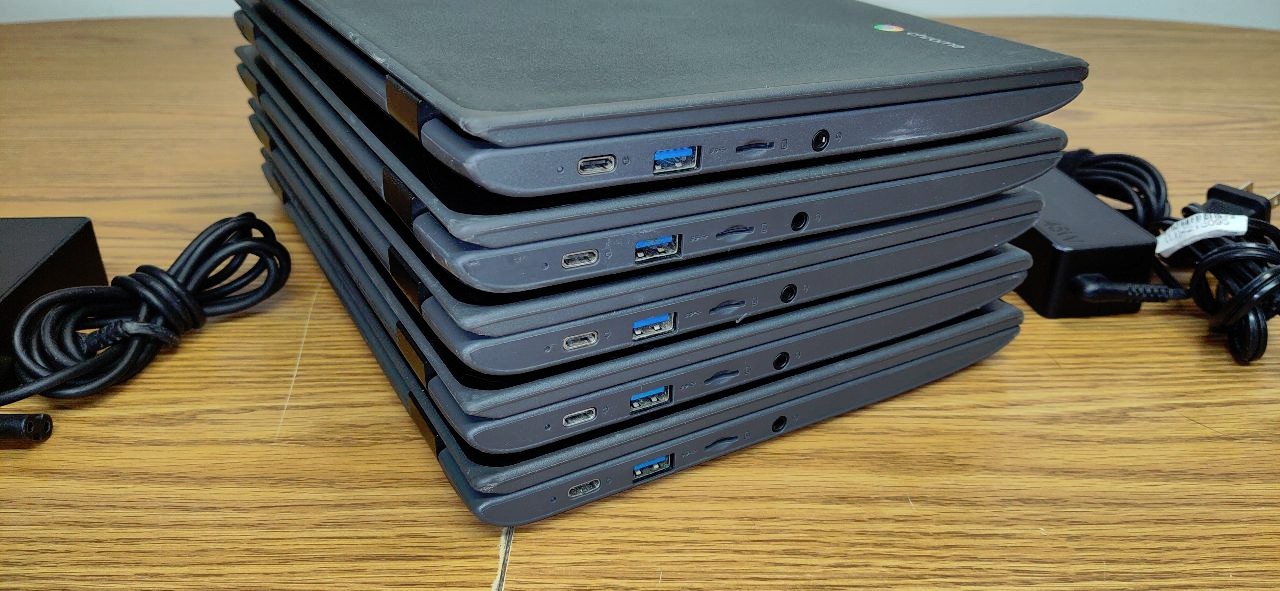 LOT OF 5 UNLOCKED Lenovo 100e Chromebook LAPTOPS WEBCAM/BLUETOOTH/WiFi 1.60GHz