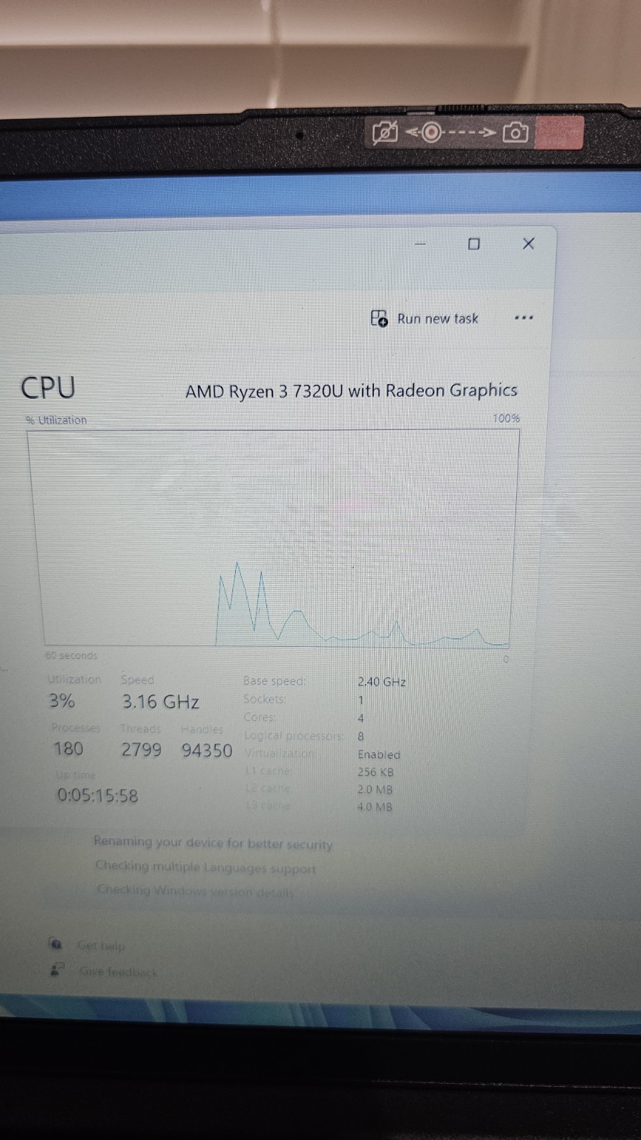Lenovo V15 G4 AMN 15.6″ Laptop AMD Ryzen 3 7320U 16GB/256GB Win11 Pro