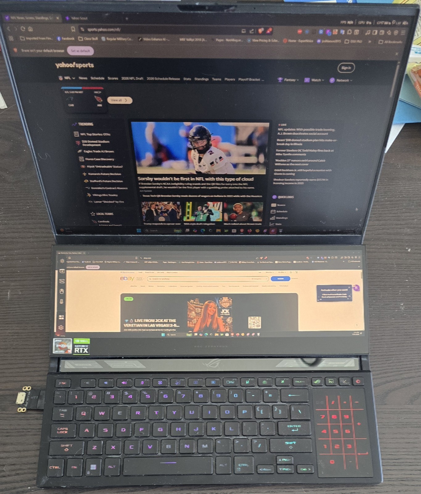 ROG Zephyrus Duo 16 3070ti, 165Hz QHD, 6900HX, 32GB DDR5, 1TB. Make an offer!