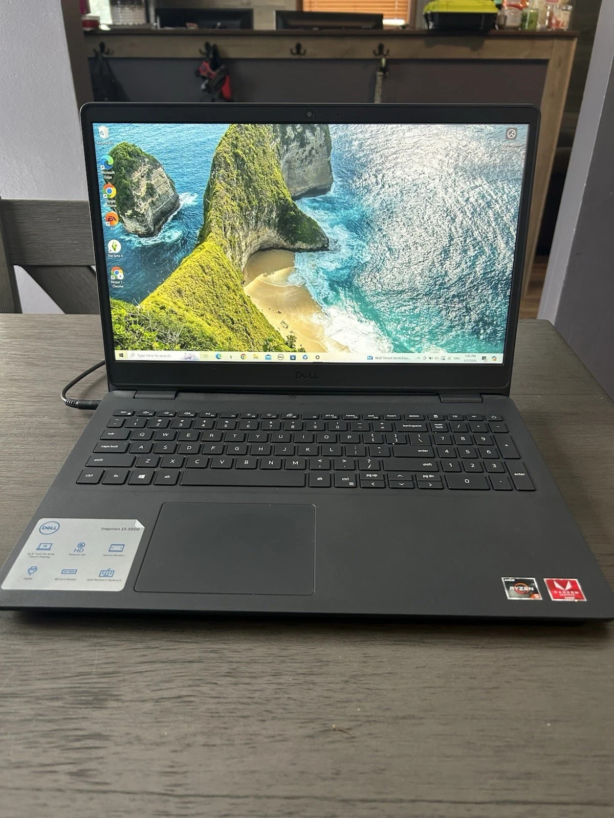OPEN BOX|Dell Laptop | 15.6 HD Touchscreen| Ryzen 5 3450U | BLACK