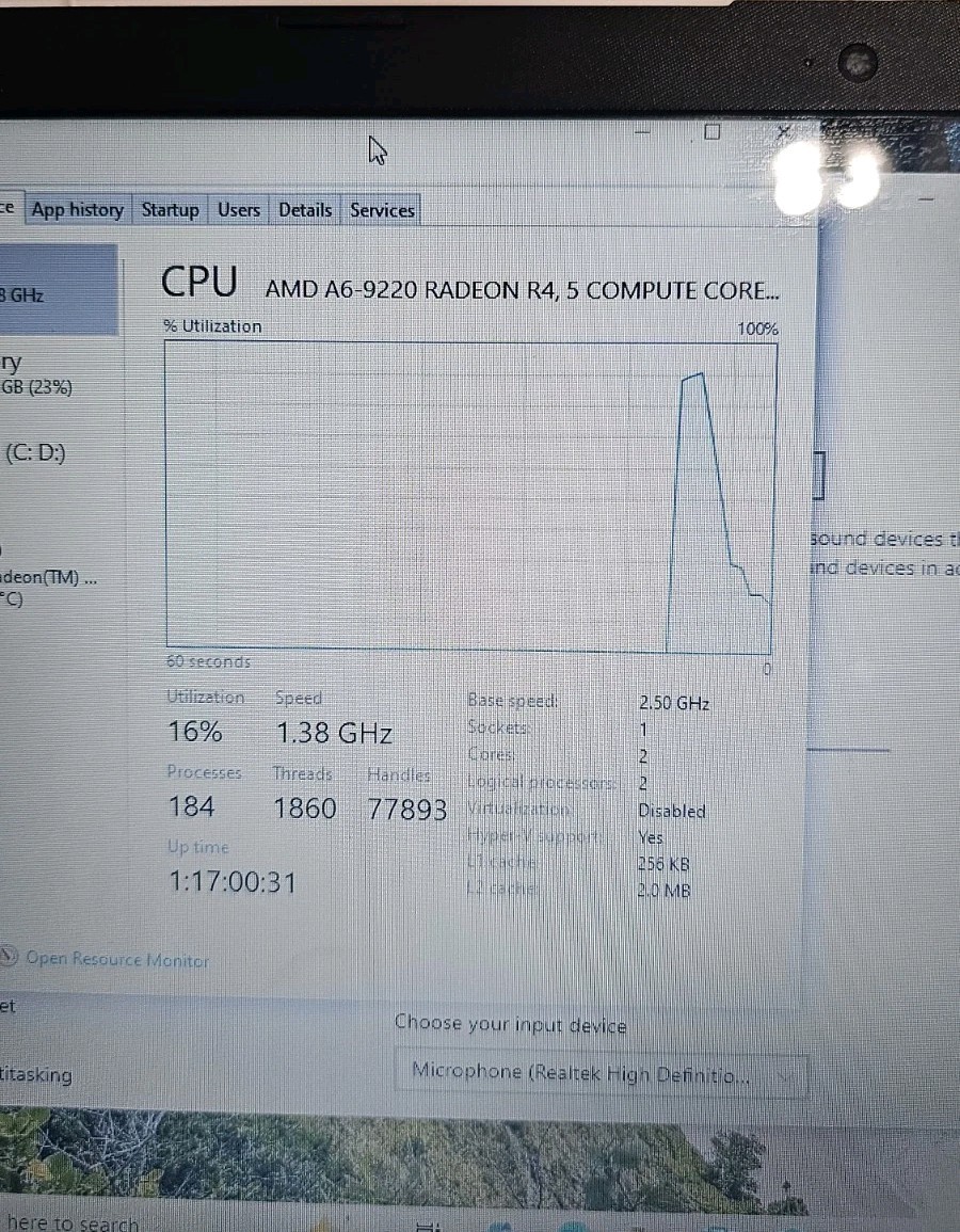 HP Pavilion TPN-C130 AMD A6-9220 2.50GHz 16GB 466GB HDD 15.6″ WIN 10 Home