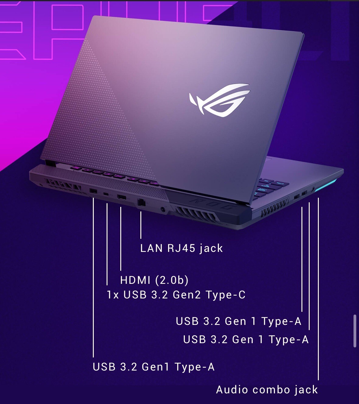 ASUS ROG STRIX G15 G513QR – Ryzen 9 5900hx, 1TB SSD Samsung Gaming Laptop