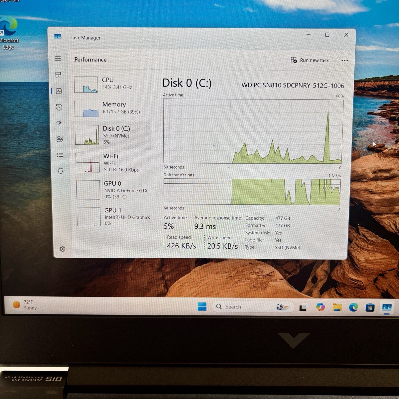HP Victus 15-FA0031DX 15.6″ Core i5-12450H GeForce GTX 1650 8GB RAM 512GB NVMe
