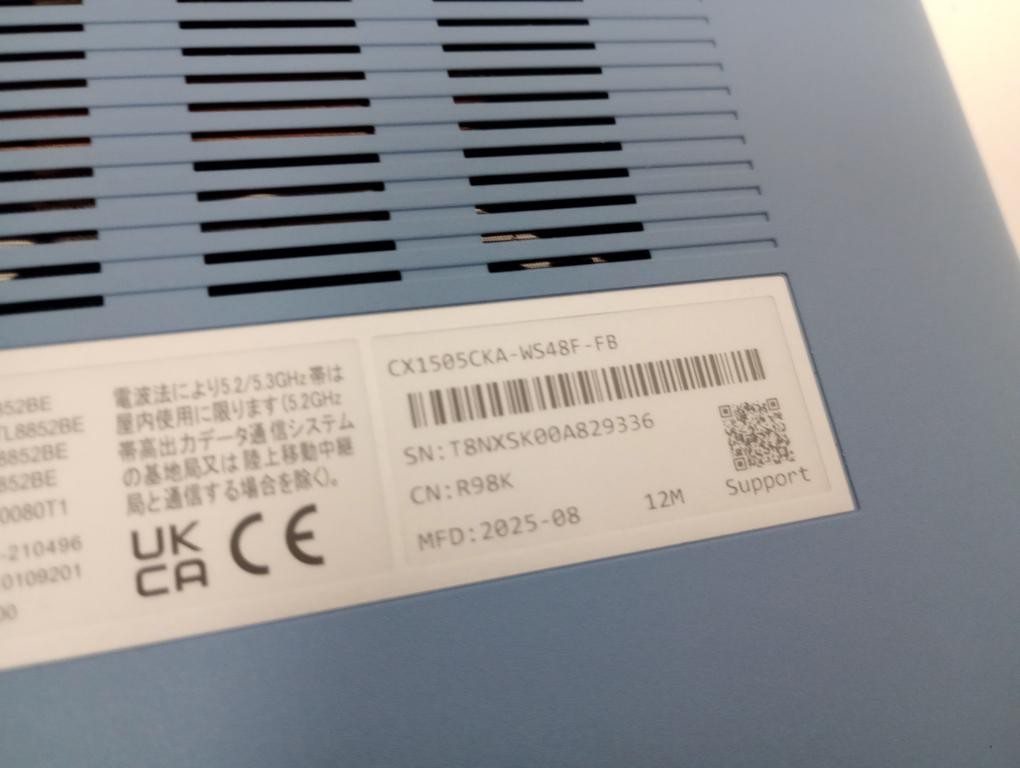 ASUS CHROMEBOOK IOB 4GB 128GBSSD – MODEL CX1505CKA (P08036651)