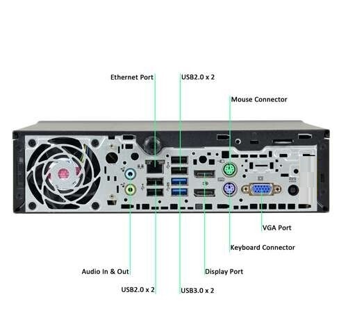 HP ELITEDESK Desktop PC CLEARANCE 8GB RAM 256GB SSD 3.70GHz Processor WIN 10 PRO