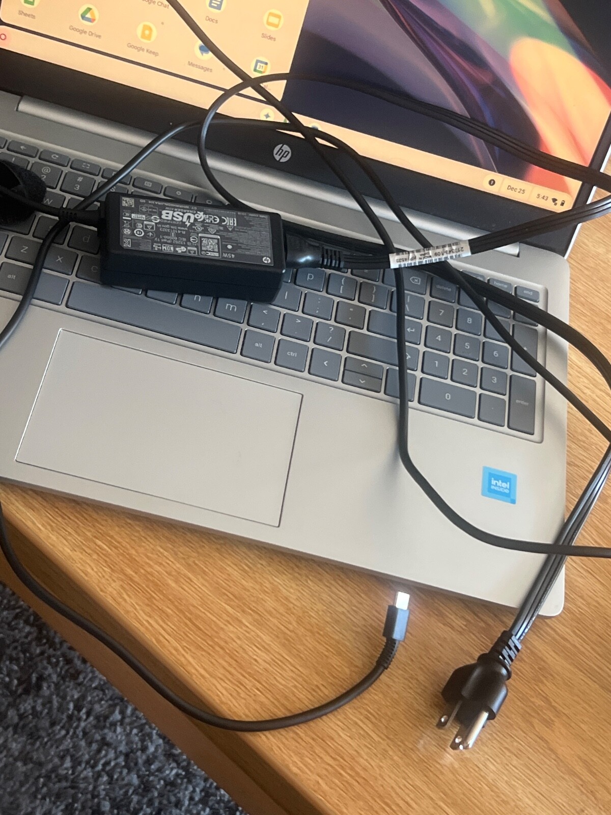 HP 15.6”ChromebookLaptop intel ProcessorN200 8GB memory 64GB eMMC Natural Silver