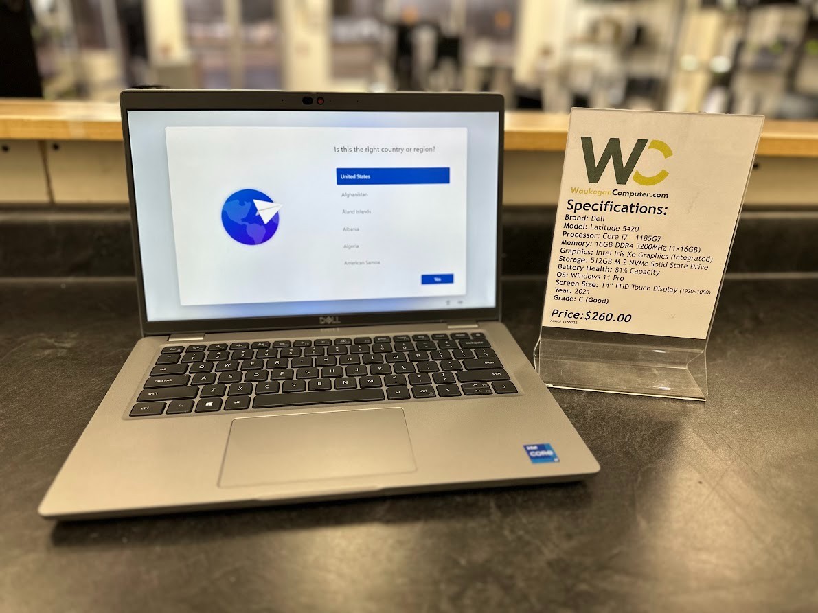 Dell Latitude 5420 Core i7 11th Gen, 16GB, Intel Iris Xe, 512GB SSD, 2021, 14″