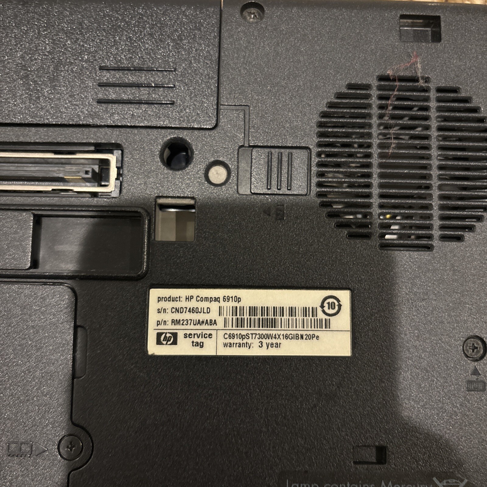 HP Compaq 6910p – 14″ Laptop UNTESTED FOR PARTS