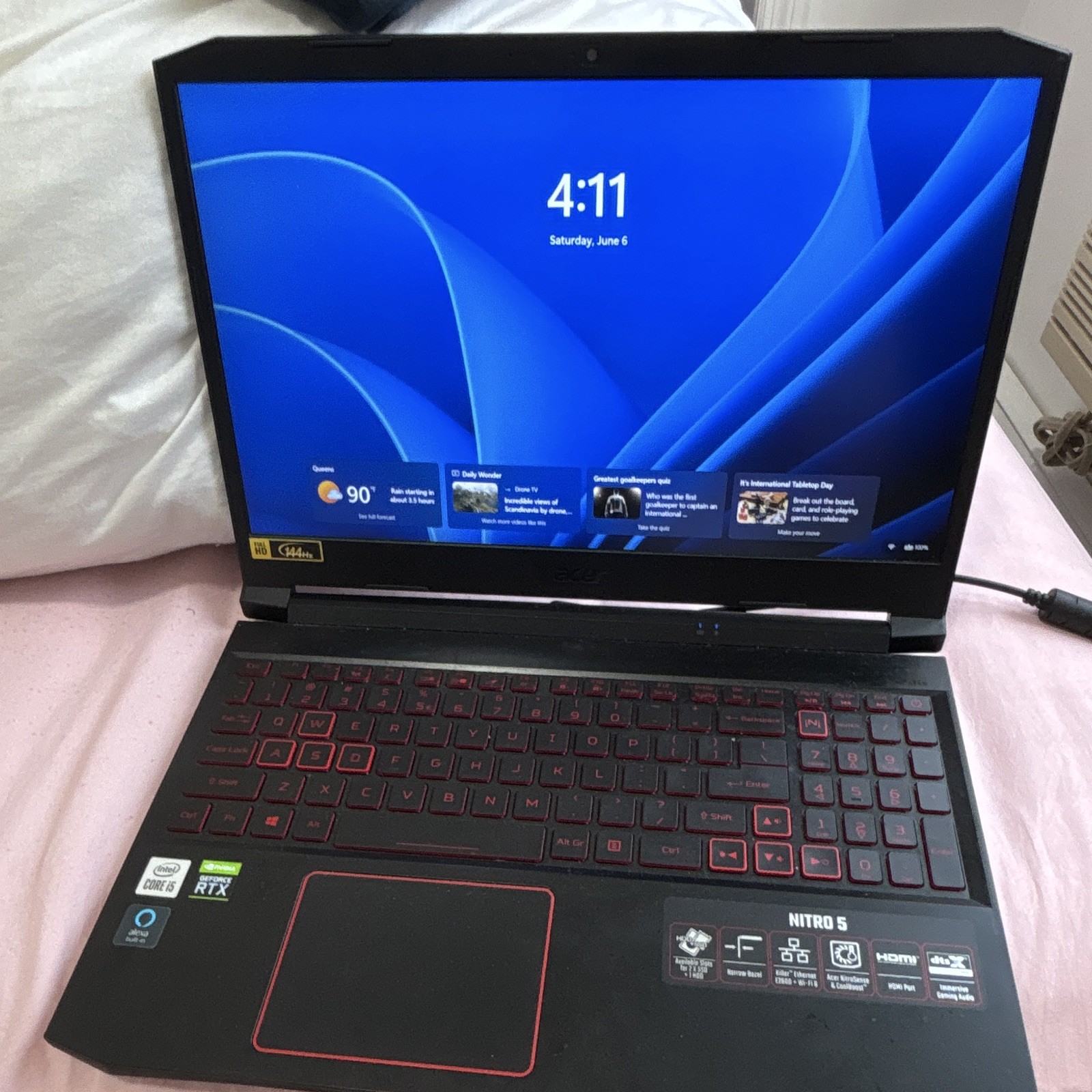 Acer Nitro 5 15.6in Gaming Laptop i5 9th Gen RTX Dedicated Win10 Black