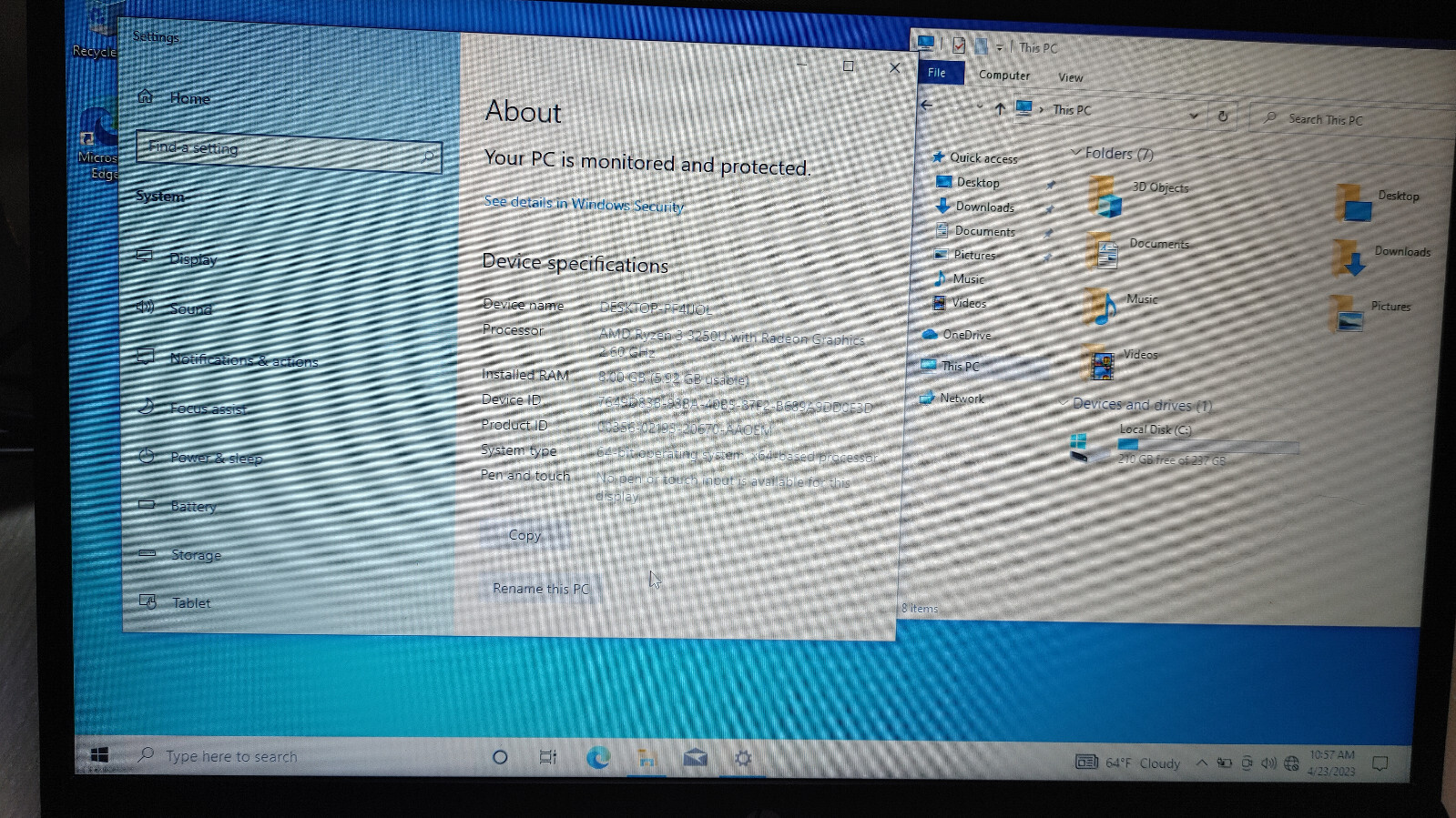 HP 14-DK1022WM 14″ Laptop AMD Ryzen 3 3250U 8GB 256GB NVME Re-Freshed Read
