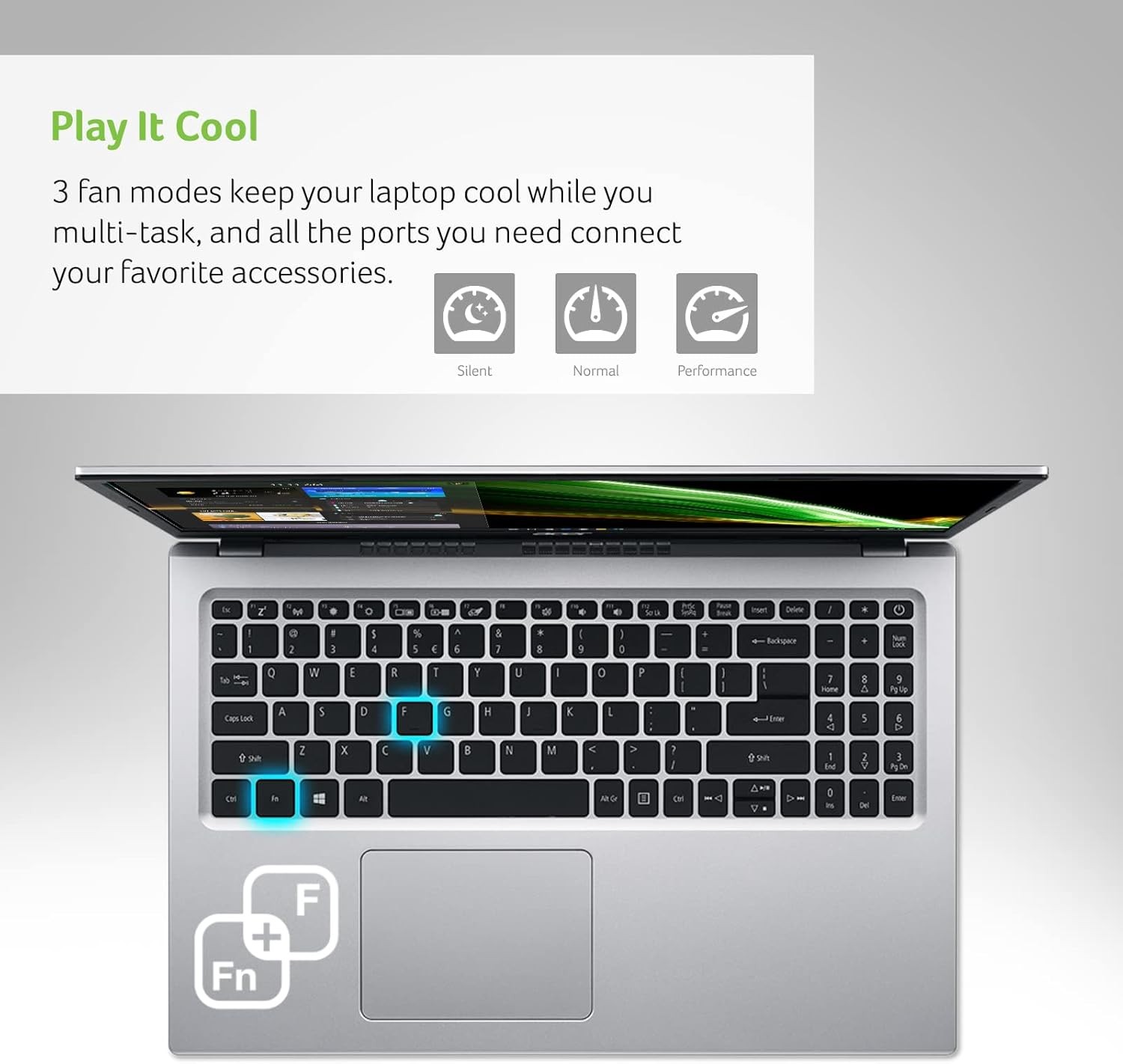 Acer Aspire 5 Slim Laptop 15.6″ FHD IPS Intel i3-1115G4 Dual Core 4GB DDR4 128GB