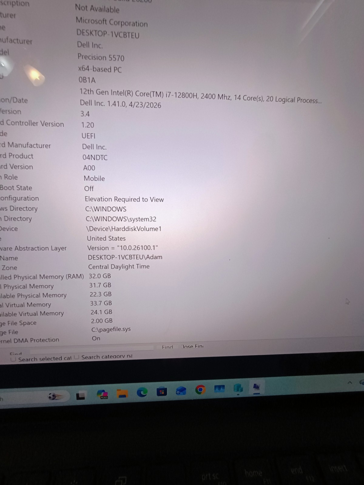 Dell Precision 5570 Workstation I7-12800H 32GB RAM RTX A2000 8GB UHD+ 512GB SSD