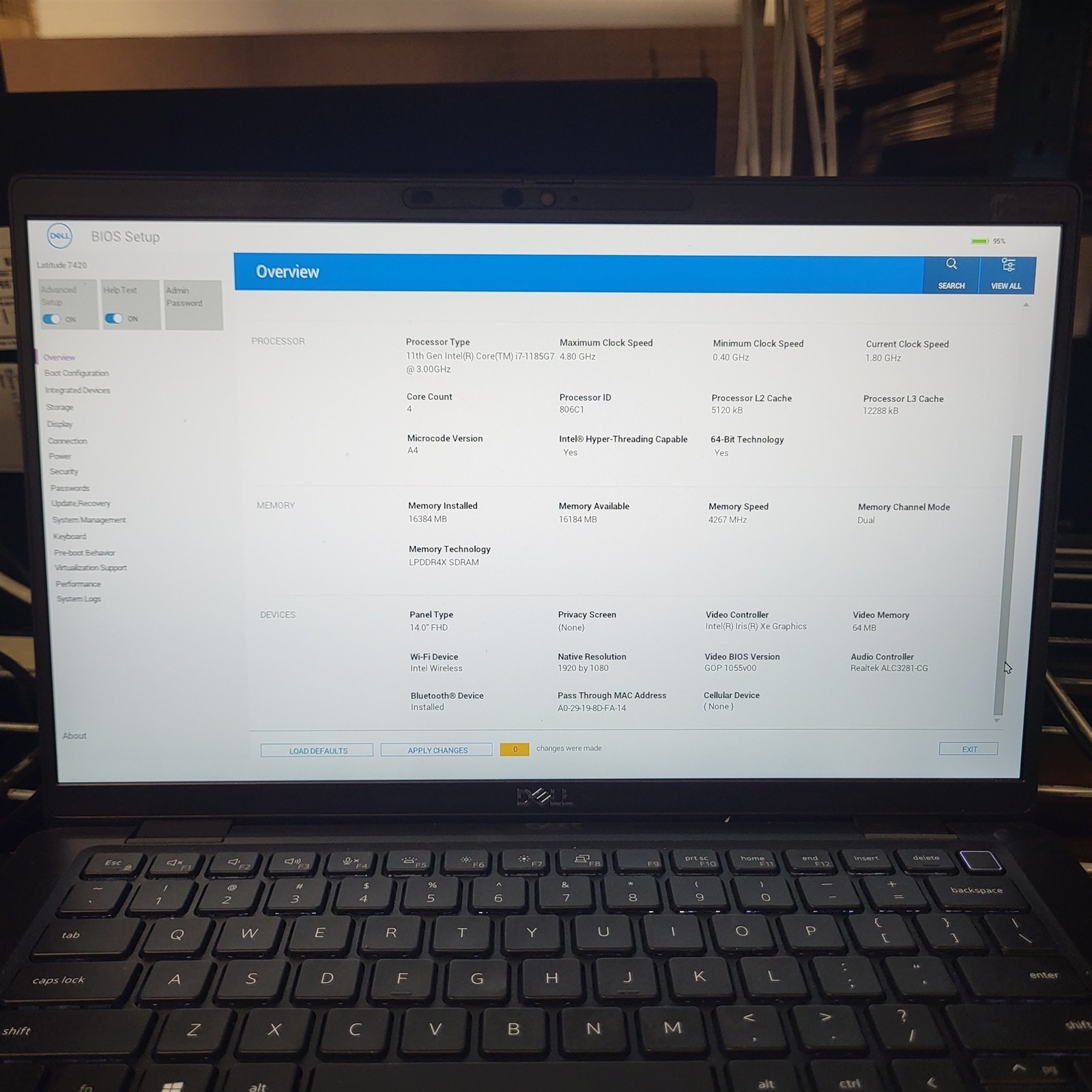 Dell Latitude 7420 14″ Laptop Intel i7-1185G7 3GHz 16GB 256GB SSD No PSU