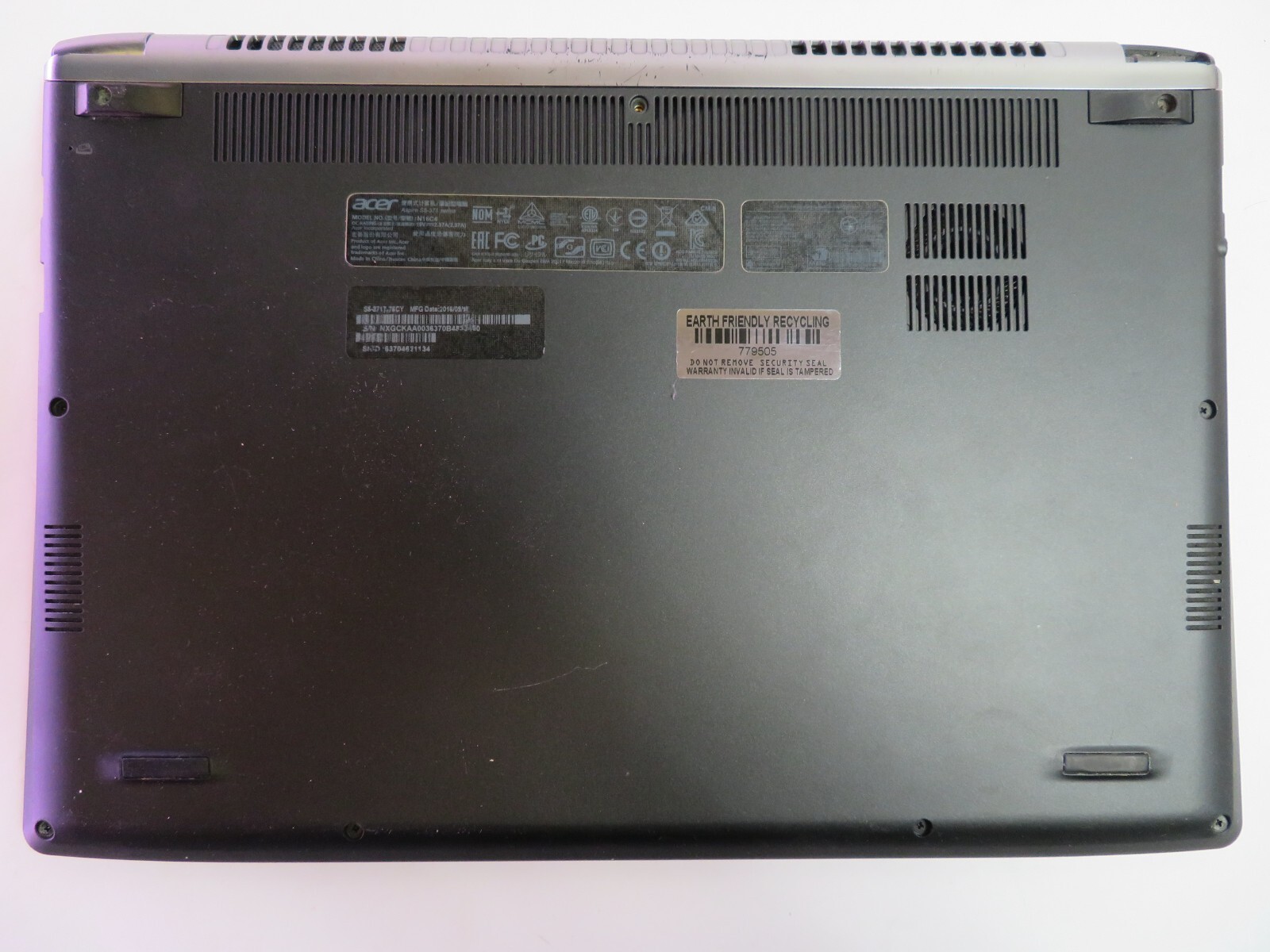 ACER ASPIRE S13, i7-6500U, 8GB RAM, 512GB SSD, BACKLIT, WIN 10