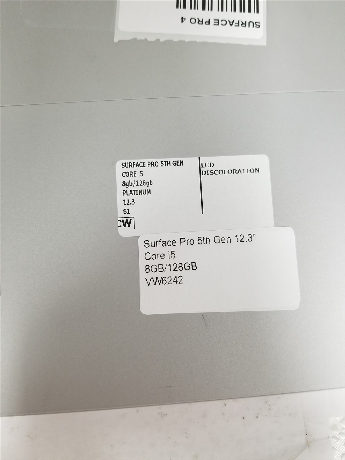 Microsoft Surface Pro 5th Gen Core i5 12.3″ 8GB/128GB Silver Reduced VW6242
